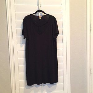Mossimo Black Pull Over Dress with Cute Neckline